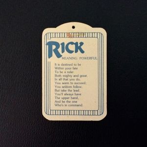 "RICK" Fridge Magnet - Namesake Magnet